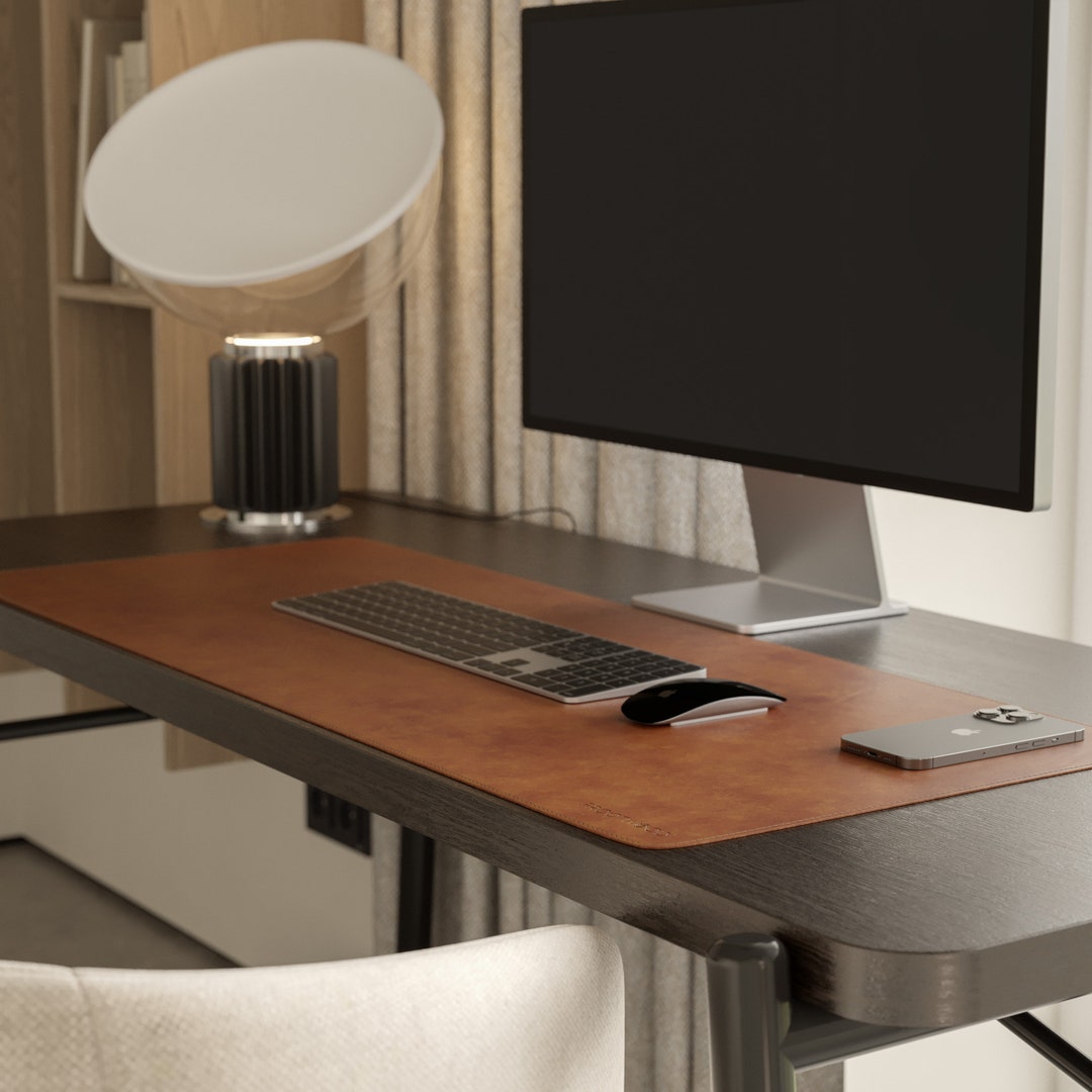 Leather Desk Mat, Large Mouse Pad, Handmade Custom Desk Pad, Genuine Leather Desk Mat, Office