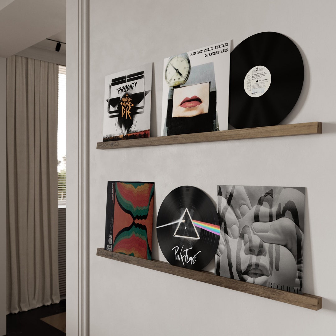 Wall Mounted Vinyl Record Display Shelf, Vinyl Record Display Shelves