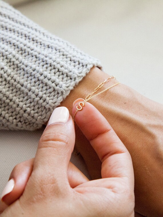 Initial chain bracelet sale
