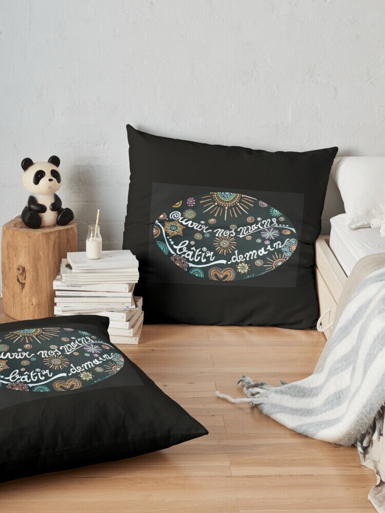 Coussin Mandala avec Citation Positive