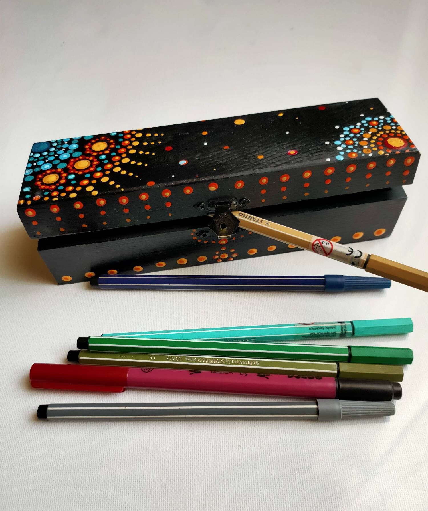 Boite à Crayons Décorée Style Mandala