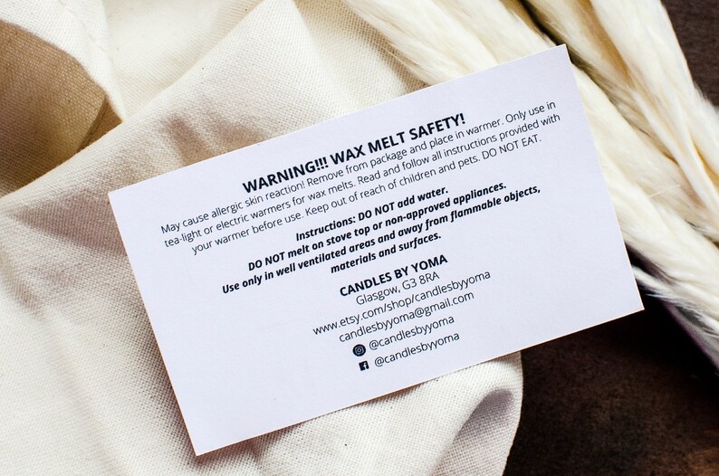 Customised wax melt scented wax melt handmade candle soy wax melt