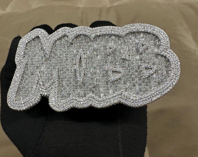 Custom MOBB Multi-Finger Ring | 925 Silver Gold Plated | Moissanite Diamond Iced-Out Name Ring | Hip Hop Statement Jewelry