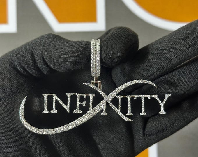 Custom Infinity Pendant | 925 Silver, Gold Plated, Rose Gold Plated | Moissanite Diamond | Personalized Name Jewelry | ShivayaiJewelry
