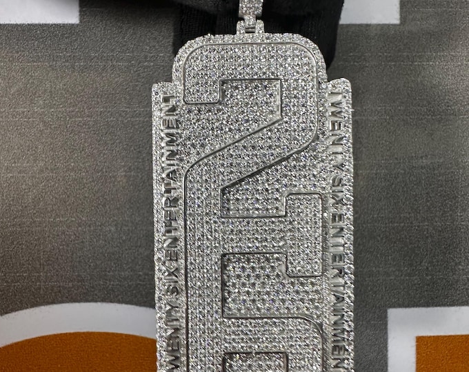 Custom "26" Hip Hop Pendant | Iced Out 925 Silver, Gold Plated Options | Moissanite Diamonds | Personalized Bling Jewelry | ShivayaiJewelry