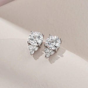 925 Silver Stud earrings, Bridal jewelry, Bridal stud earrings, Bridal earrings, Wedding earrings, Crystal studEarrings, Bridesmaid earrings
