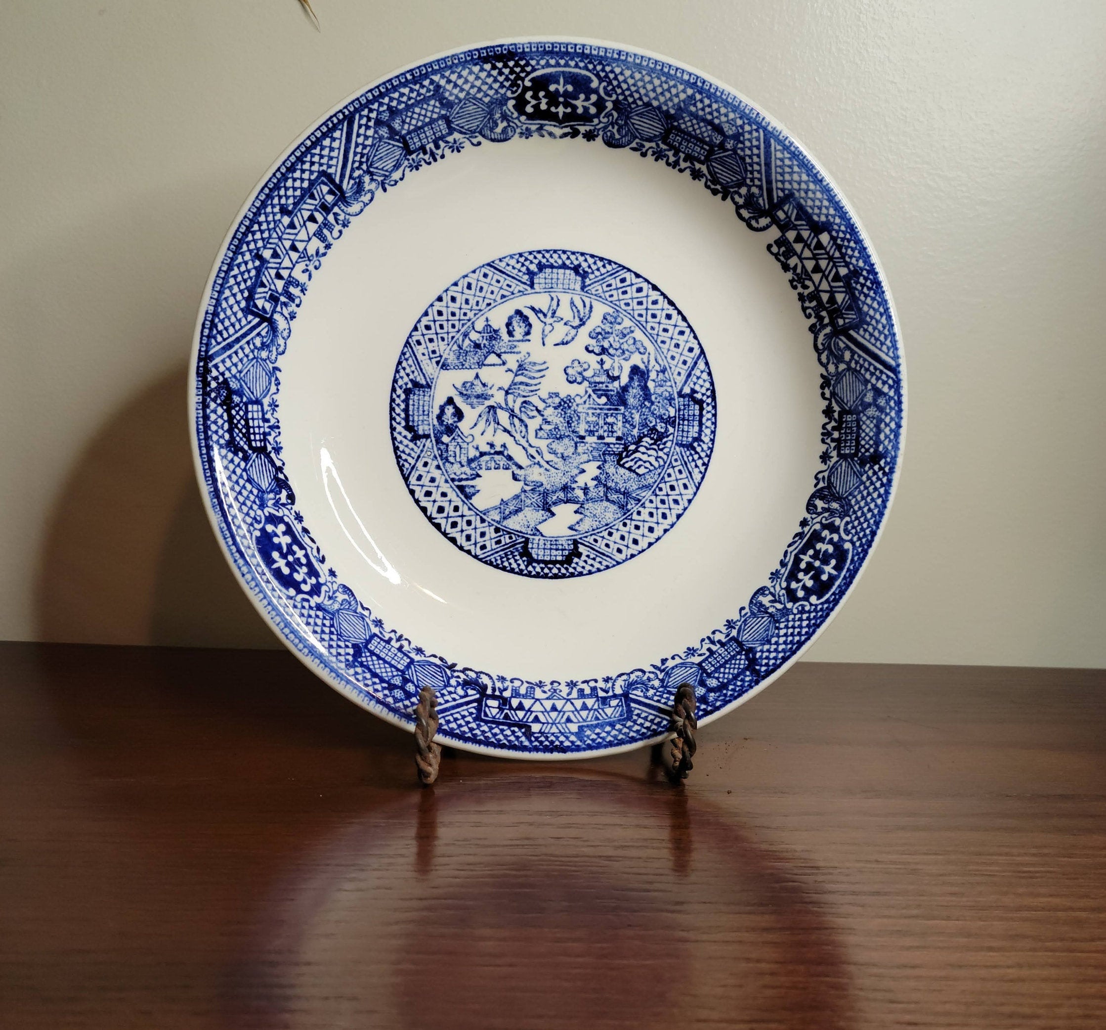 Willow Ware Bowl 8 1/4 inches Blue Willow Pattern Etsy