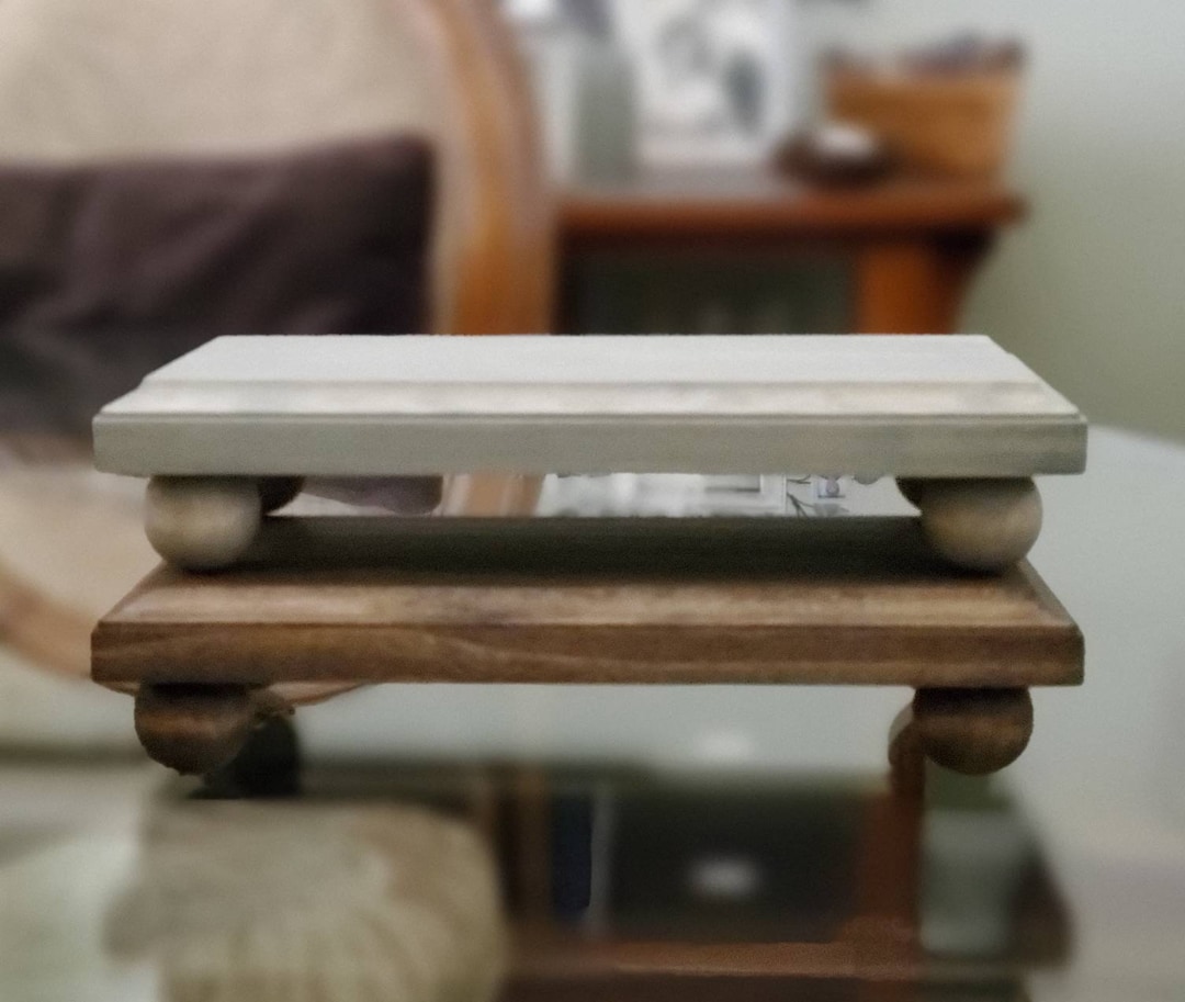 8x4 Inch (small) Handmade Rustic Rectangle Wood Riser: Farmhouse ...