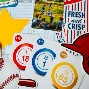 Neem me mee naar de honkbalwedstrijd - Junk Journal Kit | Americana Baseball Ephemera Pack afbeelding 4