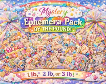 Mystery Ephemera Pack by the Pound | Junk Journal Supplies Bundle | Scrapbooking Grab Bag