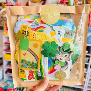 Kit de diario basura para el Día de San Patricio / Álbum de recortes / Materiales para diario