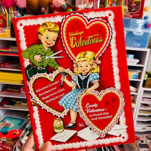 Vintage Valentines Punch Out Cards | Valentines Day Ephemera image 1