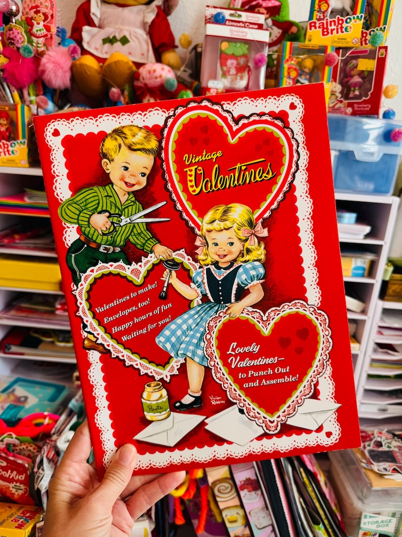 Vintage Valentines Punch Out Cards | Valentines Day Ephemera image 1