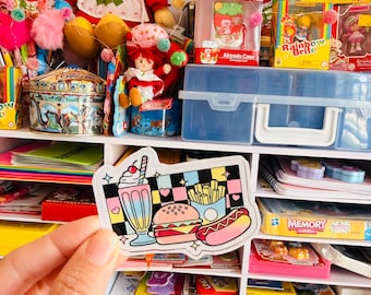 レトロなソーダショップのフードステッカー | モルトショップのステッカー