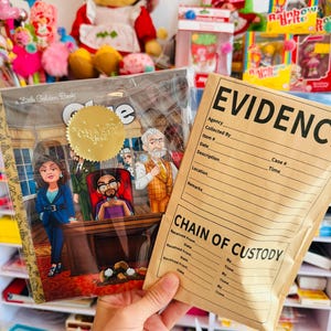 Kit de diario basura inspirado en CLUE: Libro dorado + Paquete de efímeras misteriosas con pruebas