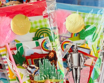Over the Rainbow Junk Journal Kit | Wizard of Oz Inspired Ephemera Pack | Retro Rainbow Journal Kit