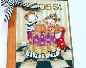 CUTE Halloween Pumpkin Carving Mini NoteBook | Journals | Junk Journal