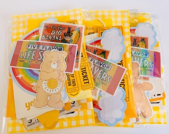 Vintage Girl Yellow Ephemera Themed Pack | Junk Journal Kit