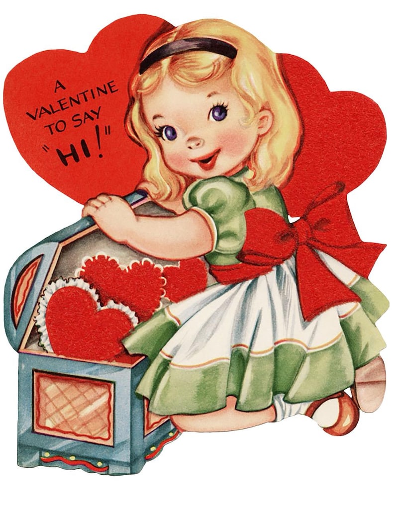 Retro Alla hjärtans dag-kort | Utskrivbart vintage-alla hjärtans dag-kortpaket (digital nedladdning) bild 9