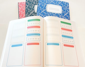 READING LOG | Composition Notebook Reading Tracker