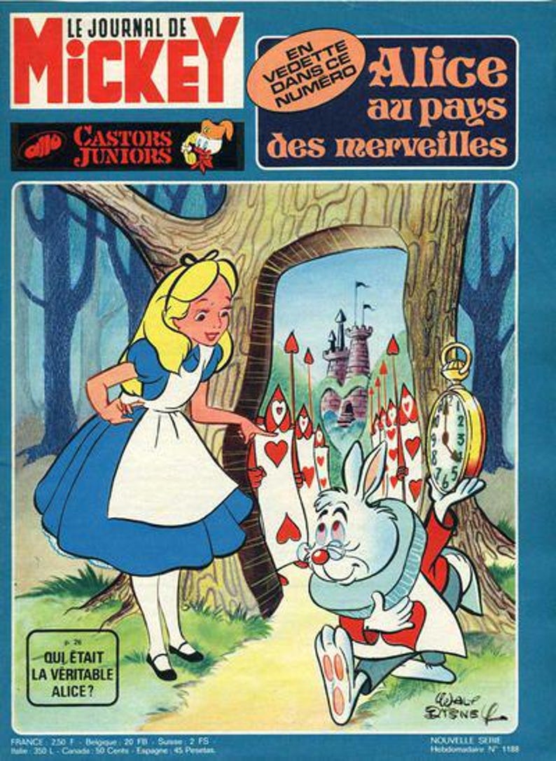 FEBBRAIO Diario quotidiano di spazzatura / Quaderno di composizione / Nostalgia anni '80 Alice In Wonderland