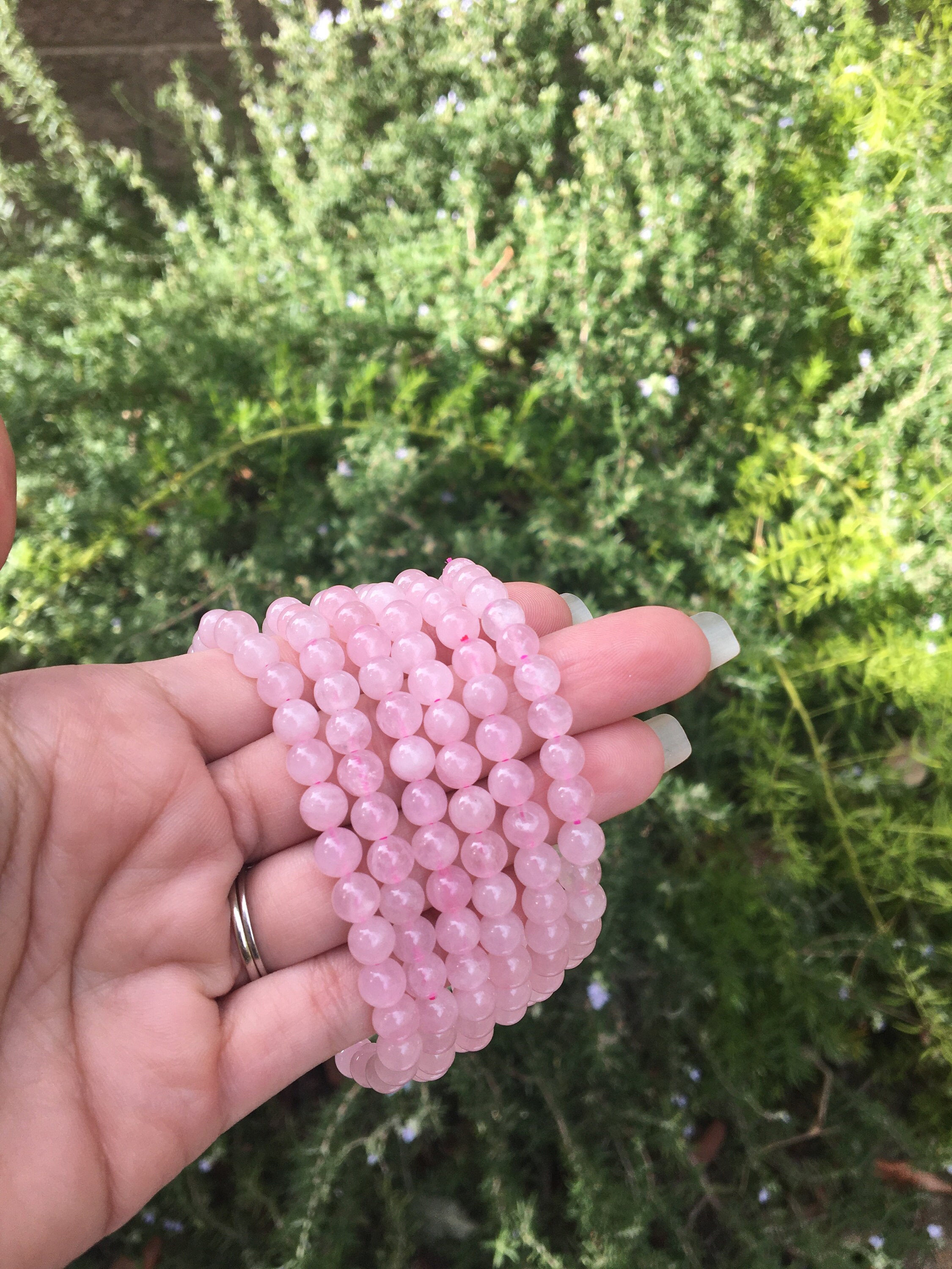 Rose Gold Stretch Mini Bead Bracelet