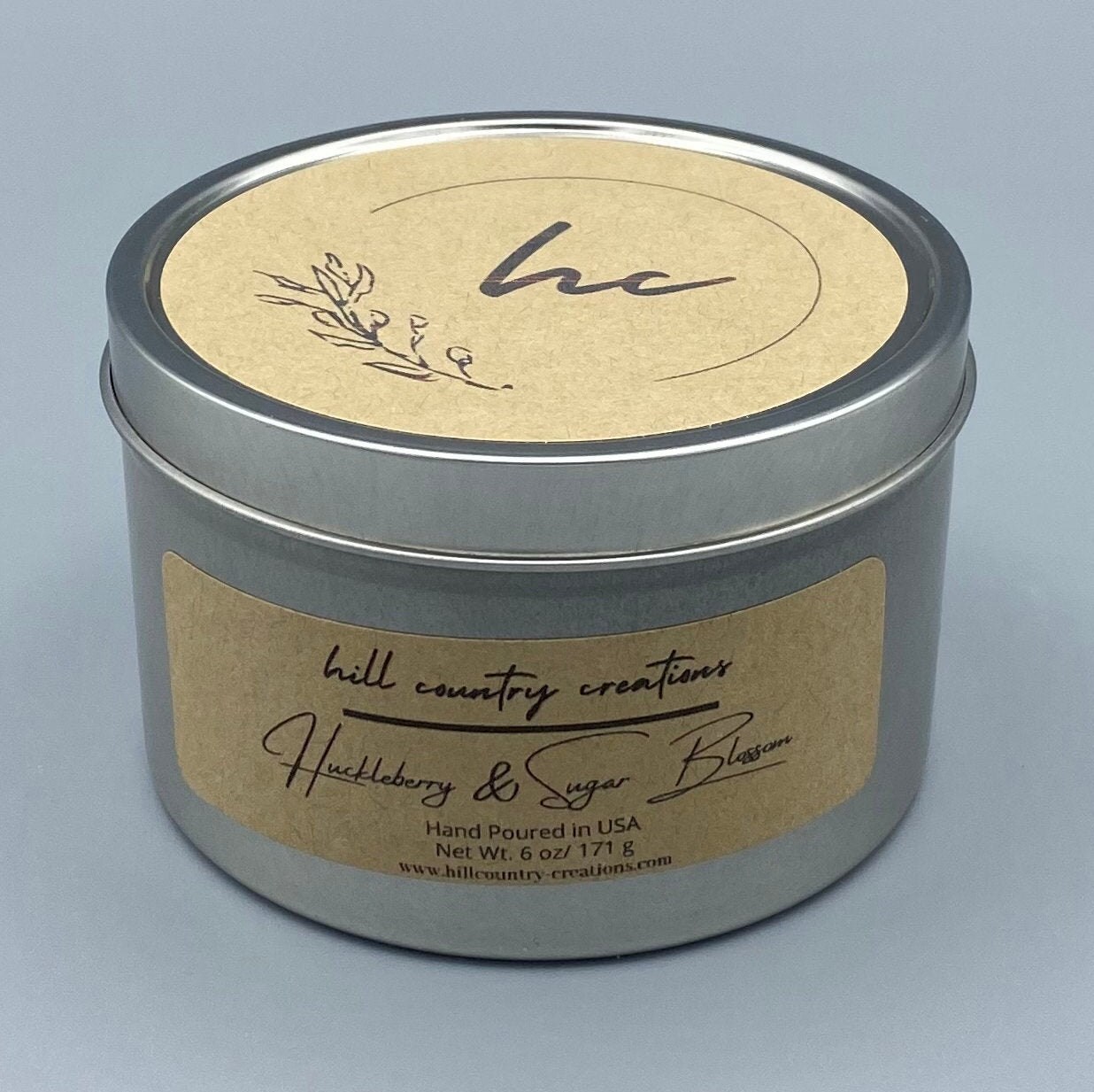 6 Oz. Tin Candles 100 Soy Wax Handpoured Candles Container Candles