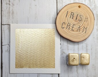 Irish Cream -  Handmade Metallic Watercolour - Calligraphy Ink -  Watercolor - Advent Calendar Colour - Light Yellow Mica Paint