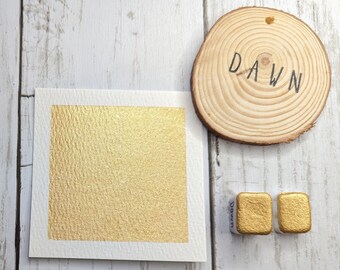 Dawn -  Handmade Metallic Watercolour - Calligraphy Ink -  Watercolor - Advent Calendar Colour -Light Gold Layerable Mica Paint Metallic