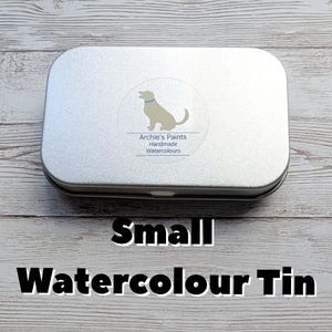 Small B-Grade Watercolour Tin - Holds 8 Half Pans - Watercolour Tin - Grey - **TIN ONLY - 1 per order **