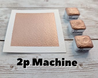 2p Machine: Handmade Metallic Watercolour Paint Bronze Rose Gold Shimmer Aquarelle