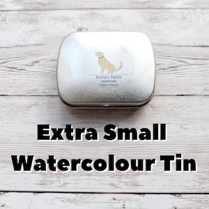 Extra Small B-Grade Watercolour Tin - Holds 6 Half Pans - Watercolour Tin - Grey - **TIN ONLY - 1 per order **