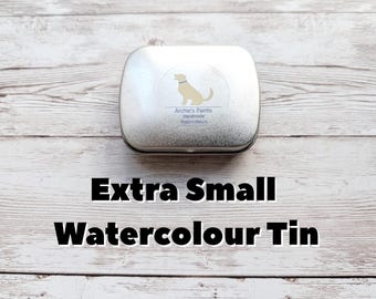 Extra Small B-Grade Watercolour Tin - Holds 6 Half Pans - Watercolour Tin - Grey - **TIN ONLY - 1 per order **