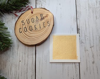 Sugar Cookies -  Handmade Metallic Watercolour - Calligraphy Ink -  Watercolor - Advent Calendar Colour - Light Yellow Gold Mica Paint