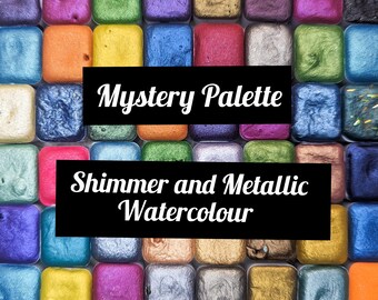 Mystery Paint Set - Metallic and Shimmer Watercolour Set Mystery Colours Paint Set, Grab Bag Surprise - Sets of 3-24 Paints Surprise