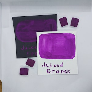 Juiced Grapes - Handmade Neon Watercolour - Handmade Matte Watercolour- Handlettering Paint - Calligraphy Ink - Purple Neon Watercolour