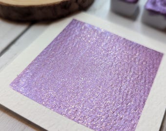 Stargazing -  Handmade Metallic Watercolour - Calligraphy Ink -  Watercolor - Advent Calendar Colour - Purple and Gold Mica Metallic Paint