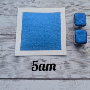 5am  -  Handmade Metallic Watercolour - Calligraphy Ink -  Watercolor - Aquarelle - Mica Shiny Water Paint - Dark Blue Metallic Paint