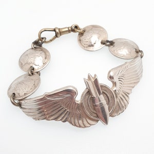 Vintage 1940s WWII US. Army Air Force Flight Wings Sterling Vintage 1940s WWII US. Army Air Force Flight Wings Sterling