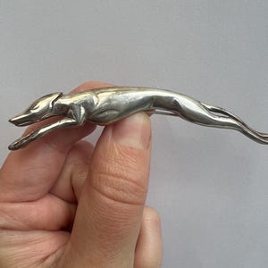 Vintage Solid Silver Greyhound Whippett Dog Brooch Pin Racing Retro Mens Womens Jewellery Jewelry