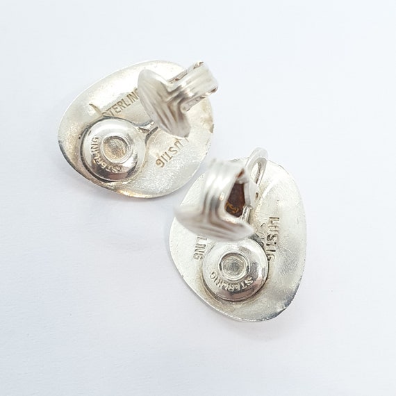Old Vintage NITA LUSTIG Sterling Silver Earrings … - image 6