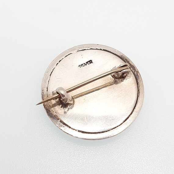 Antique Connemara Sterling Silver Brooch Pin Iris… - image 5