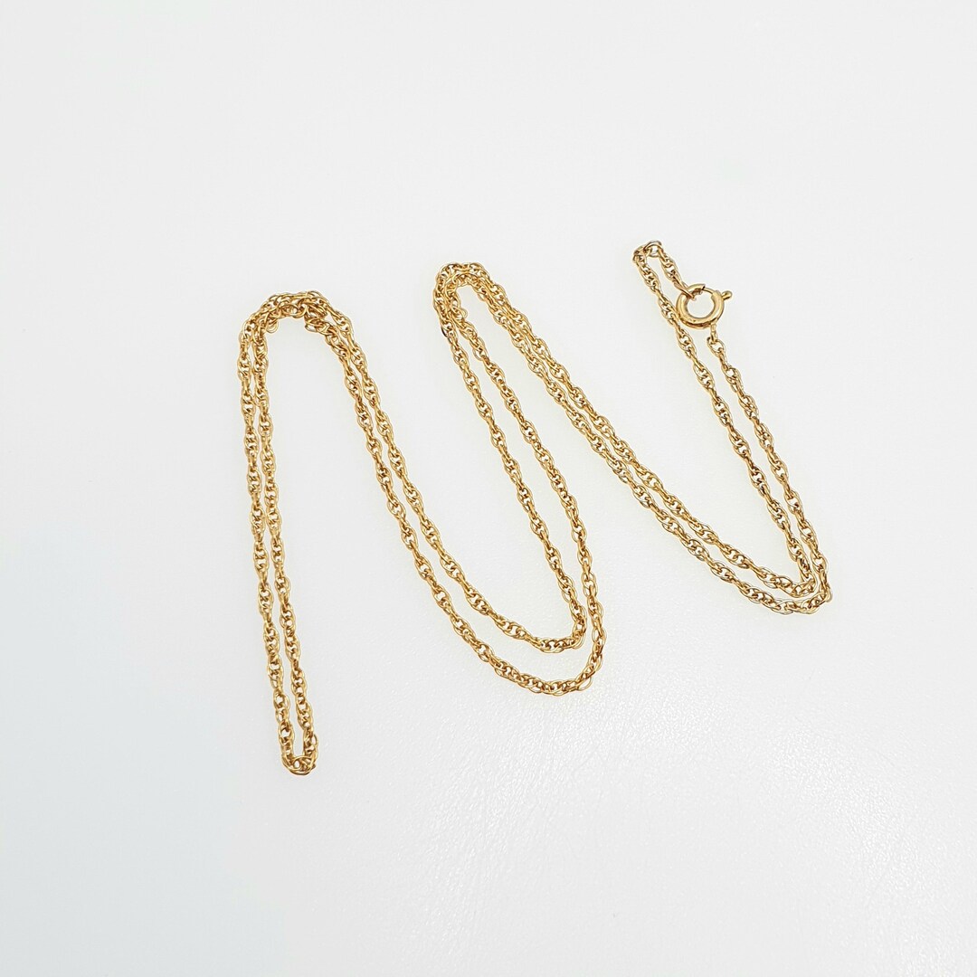 Vintage 9ct 9k Gold Chain Necklace Rope Twist Link Very Long Solid 375 ...