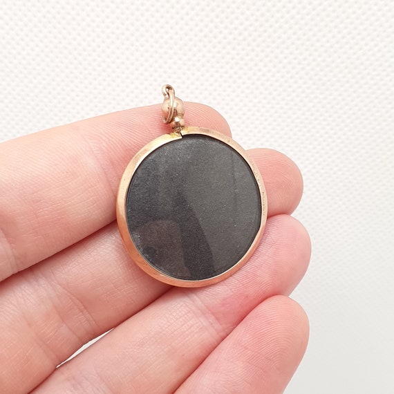 Antique 9ct 9k Rose Gold Photo Locket Pendant Solid 3… - Gem