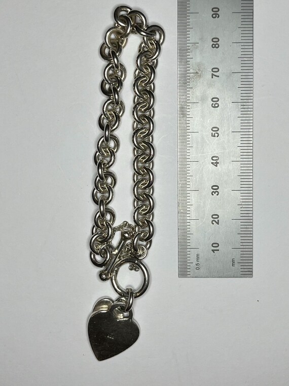 ANCIEN BRACELET EN Argent Massif Maille Avec Ambre poinçons EUR 25,00