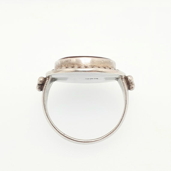 Vintage Sterling Silver Carnelian Ring Indian Sig… - image 6