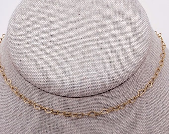 CHOKER chain necklace with HEARTS / great gift /ADJUSTABLE/ custom made / One of a Kind/ Boho / Thin necklace ~ quick ship!