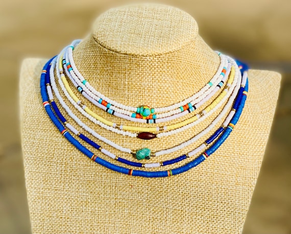【eL+1】Beads Short Necklace おね コラボ イエロー eL+1】Beads Short Necklace おね コラボ イエロー - メルカリ