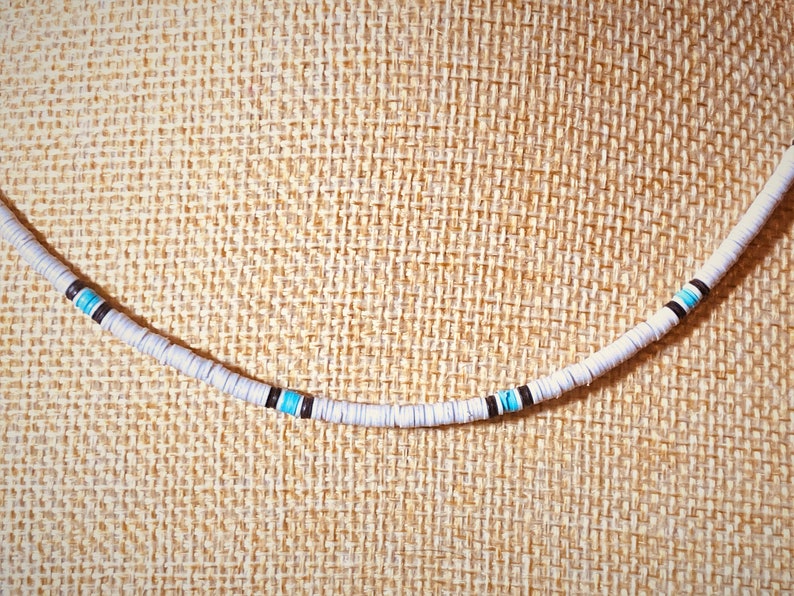 Allereya Collana Girocollo Heishi Vintage In Gomma, Perline A Disco E Riso, Per Donne E Ragazze, Rosso, Regolabile 35+5 Cm