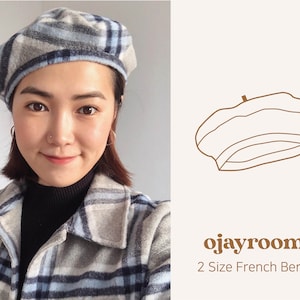 French Beret Hat Sewing Pattern(OJHT0001) A4, Letter size PDF Pattern +Video Tutorial